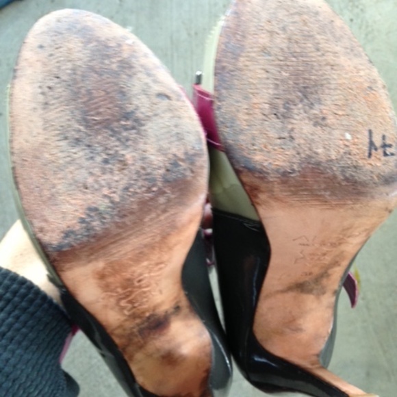 ALDO Gray Pink Patent Heels Platform - Picture 7 of 8